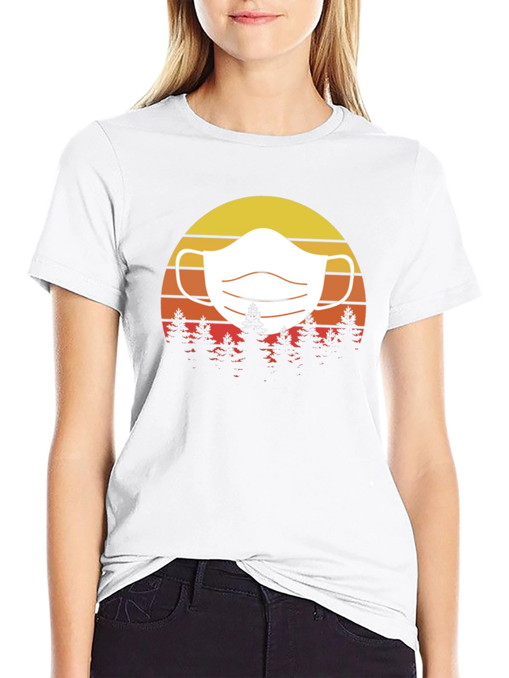 Sunset Mask Graphic Tee