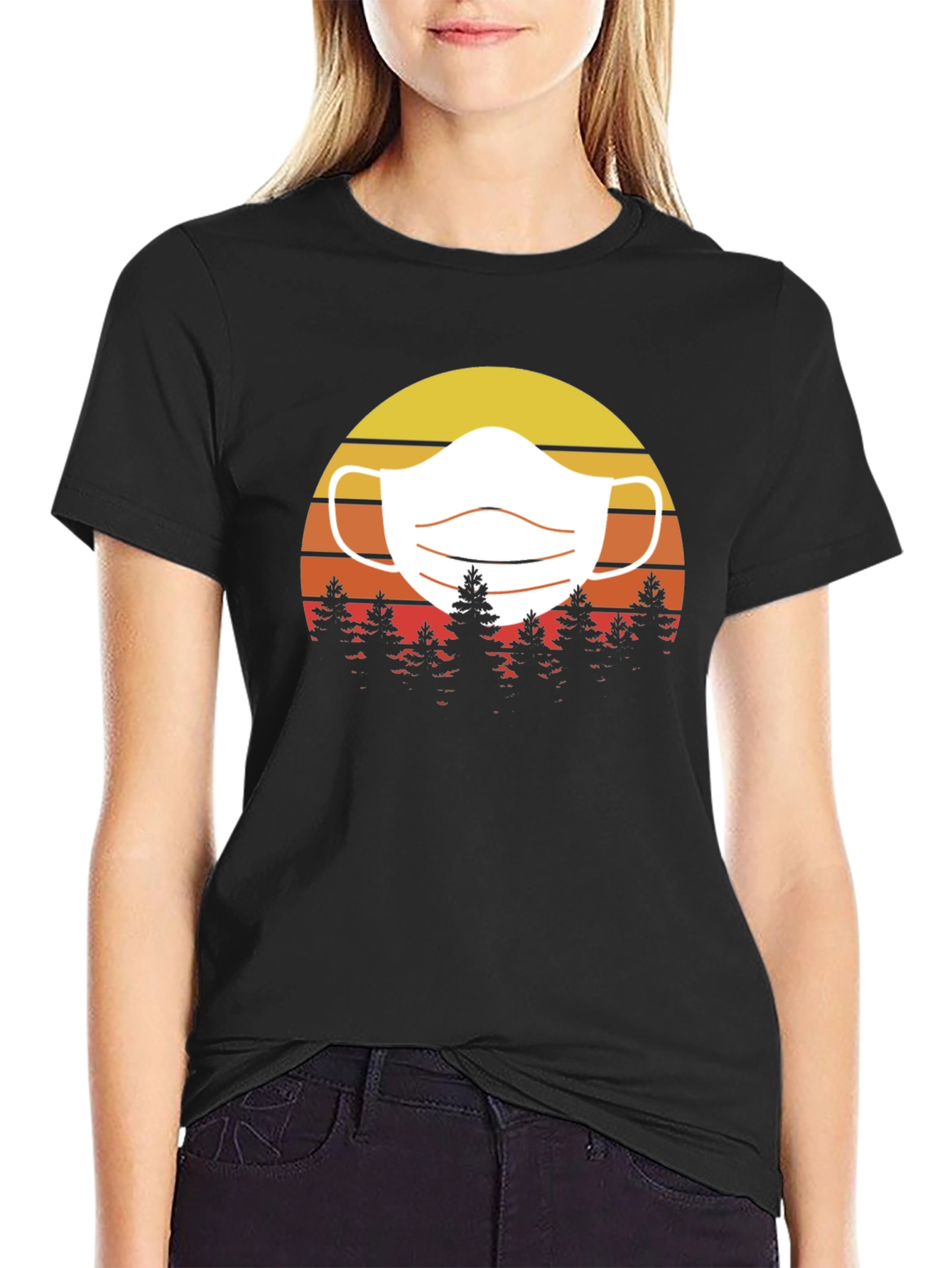 Sunset Mask Graphic Tee