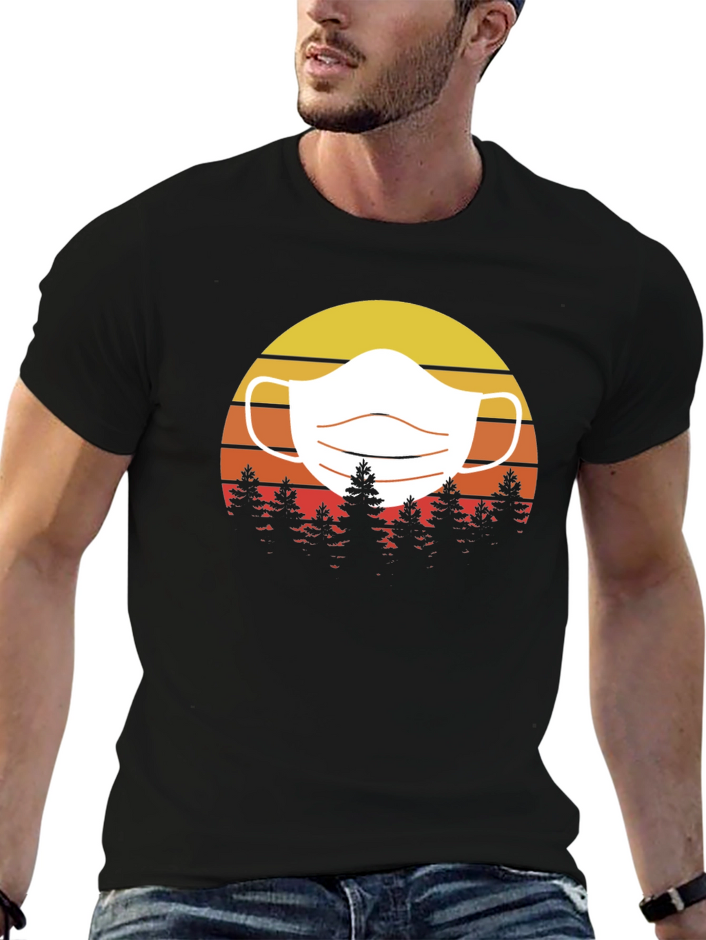 Sunset Mask Graphic Tee
