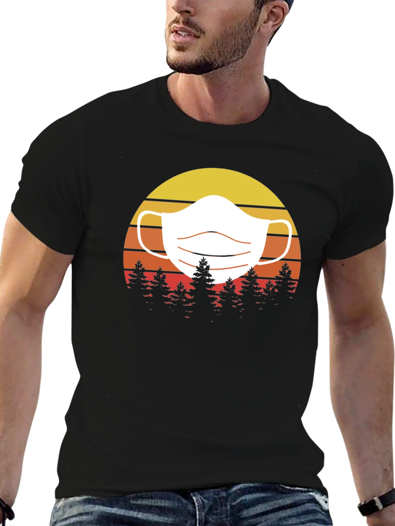 Sunset Mask Graphic Tee