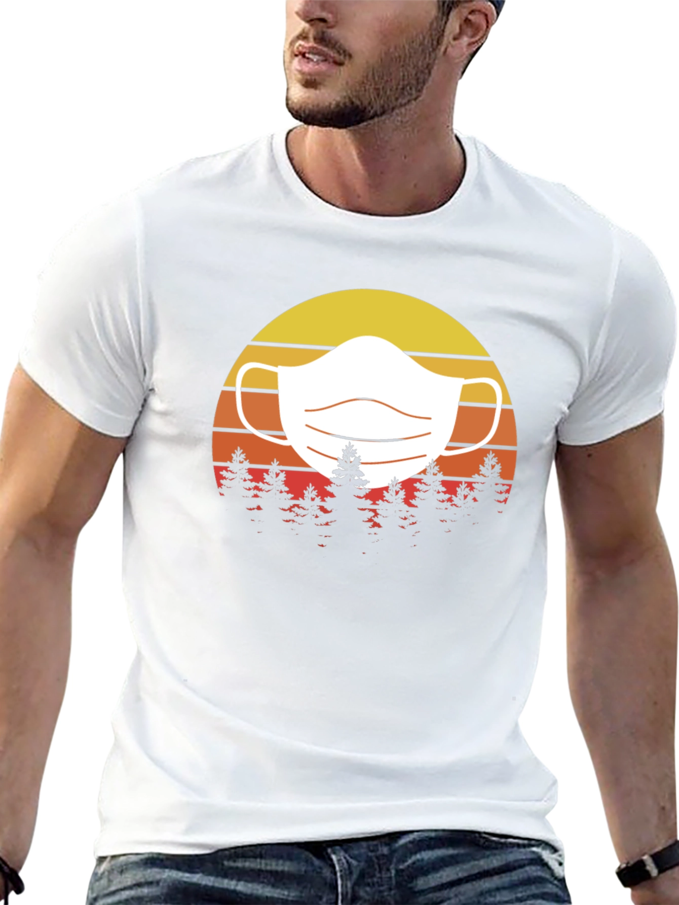 Sunset Mask Graphic Tee