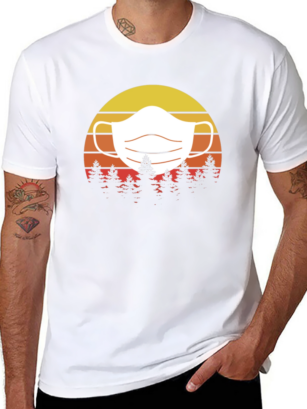 Sunset Mask Graphic Tee
