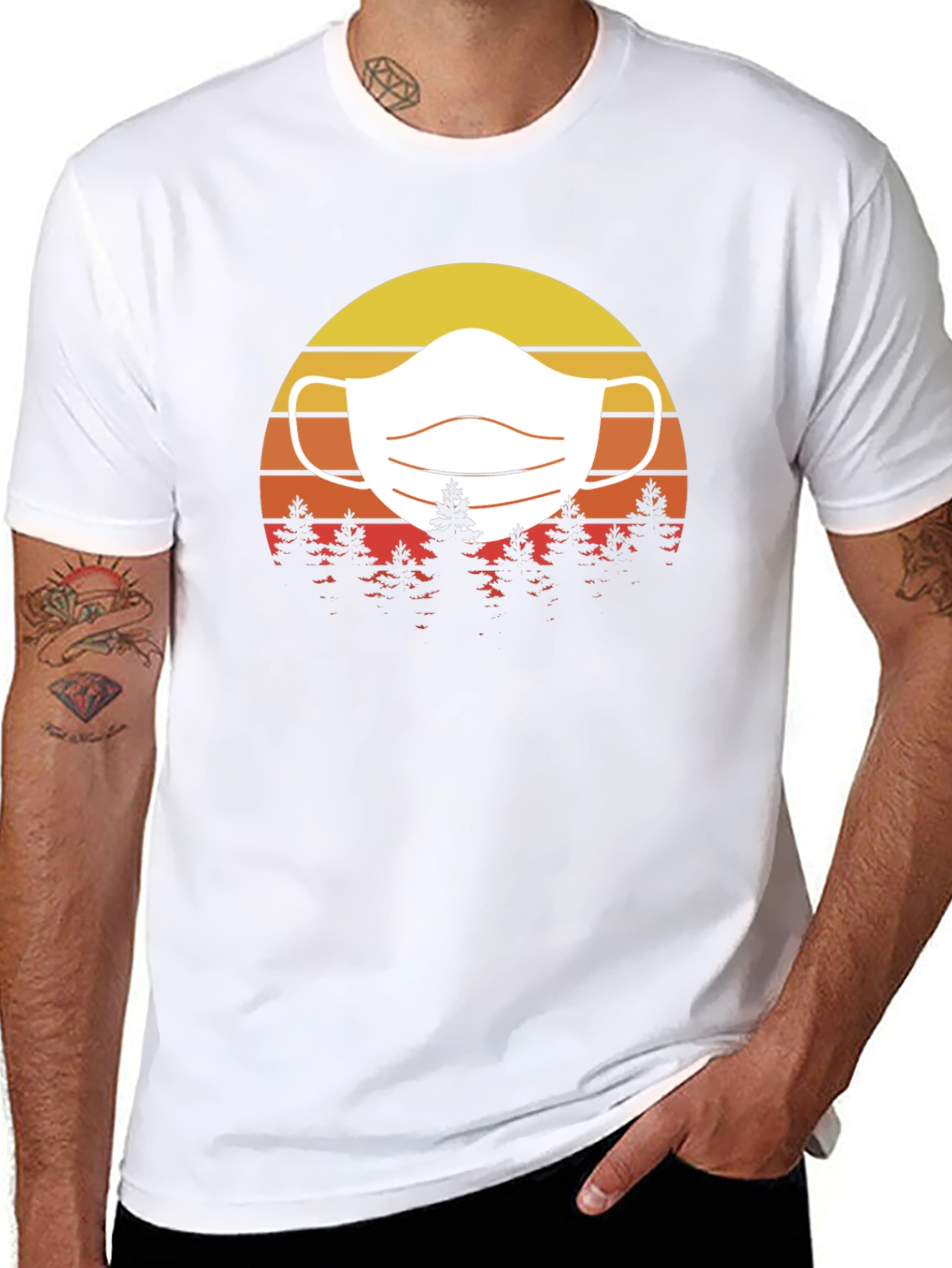 Sunset Mask Graphic Tee