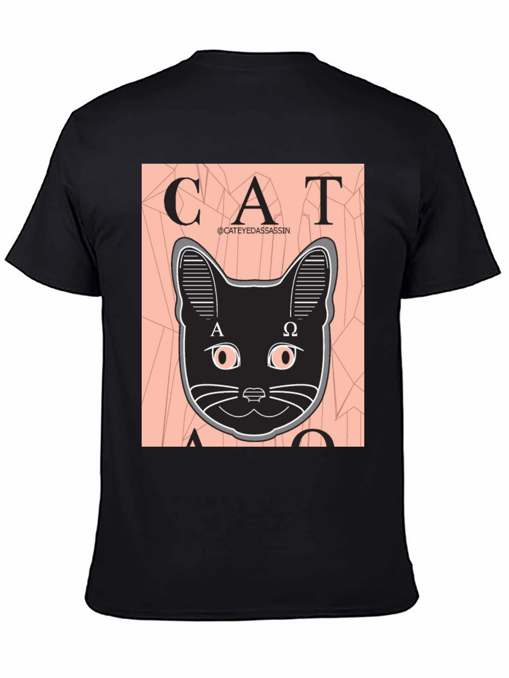 Cat Assassin Graphic Tee - Black T-Shirt