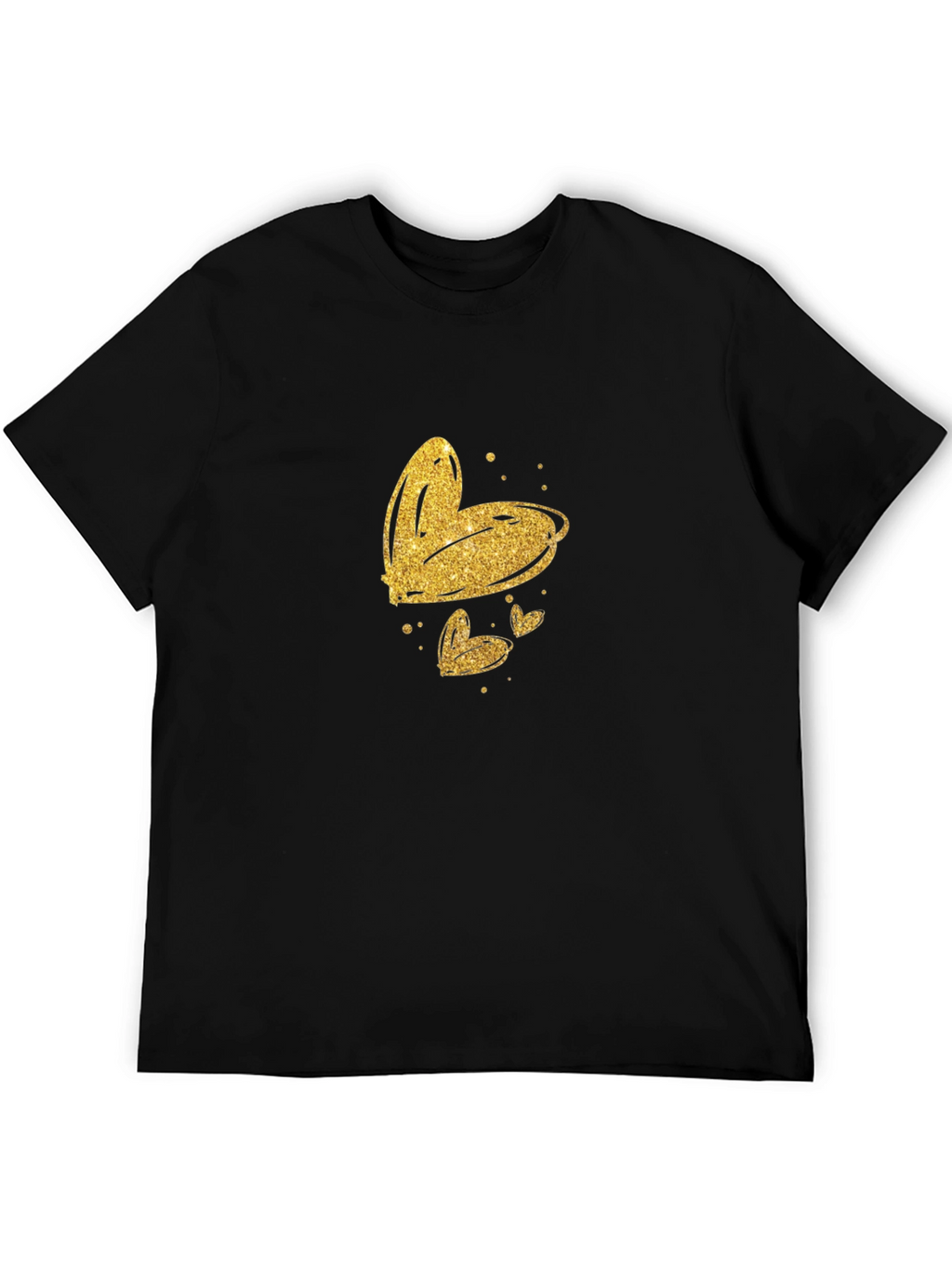 Golden Hearts Black T-Shirt