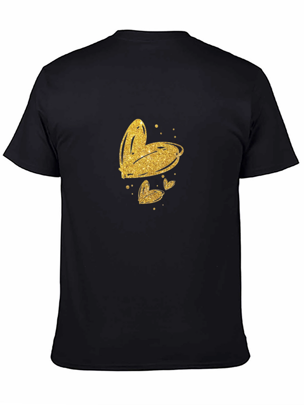 Golden Hearts Black T-Shirt