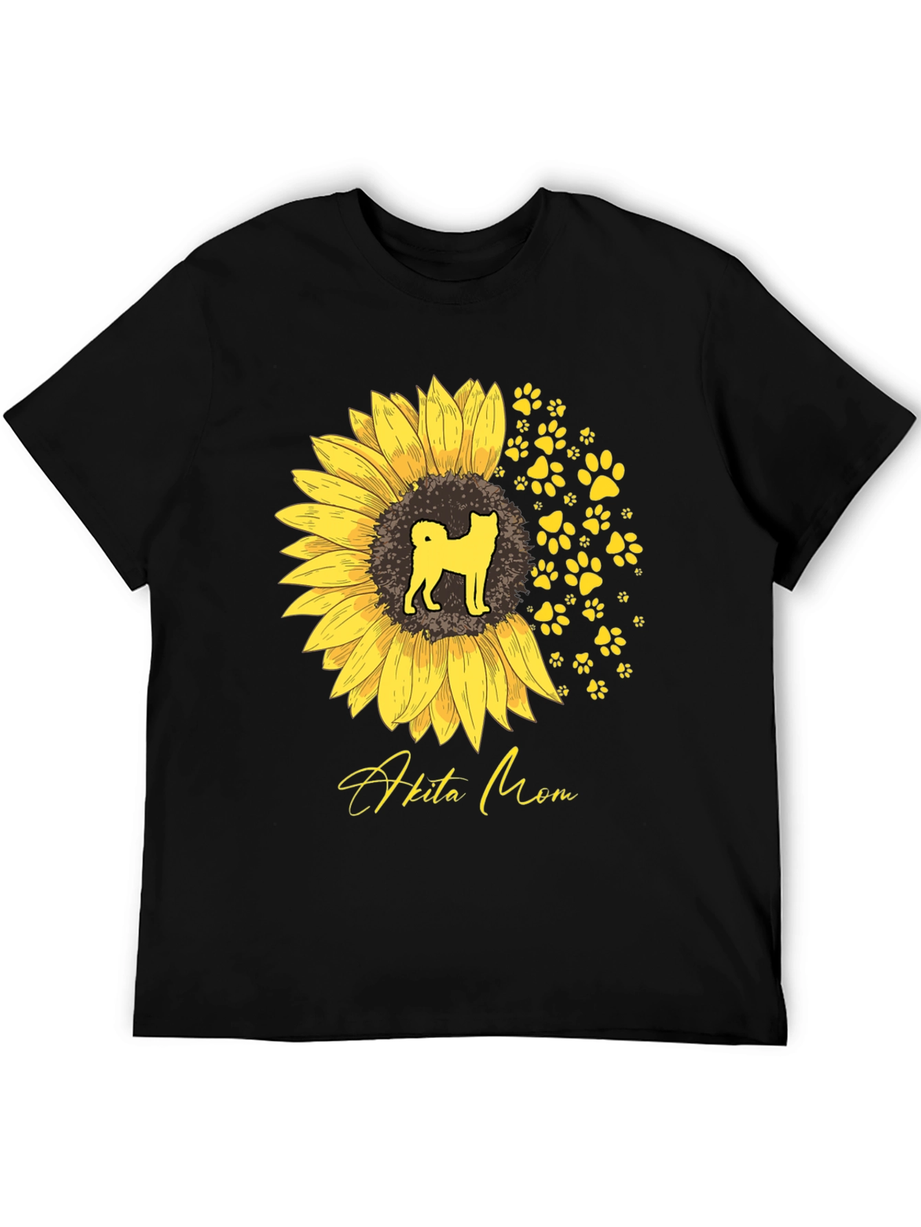 Akita Mom Sunflower T-Shirt