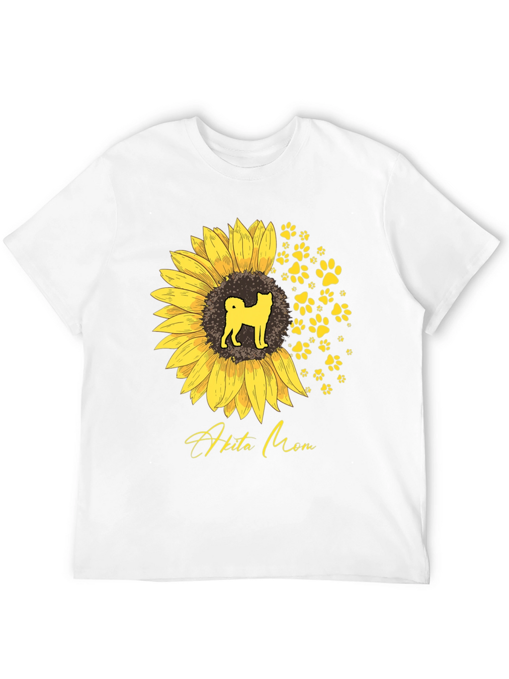 Akita Mom Sunflower T-Shirt