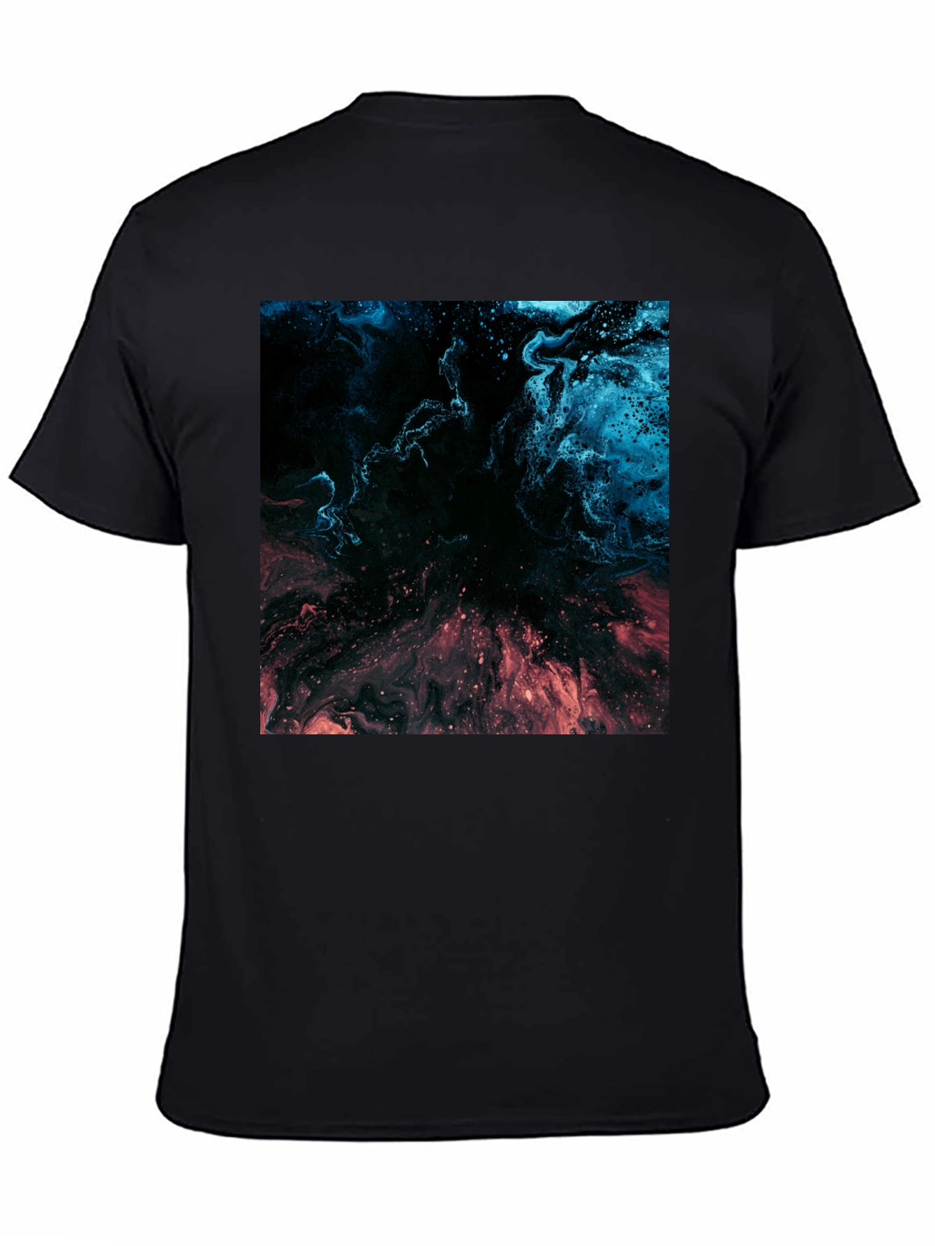 Abstract Nebula Graphic Black T-Shirt