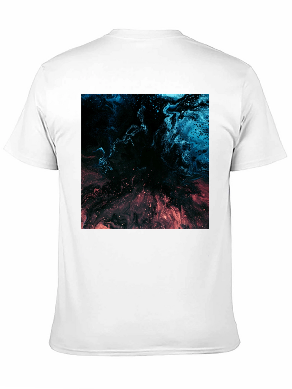 Abstract Nebula Graphic Black T-Shirt