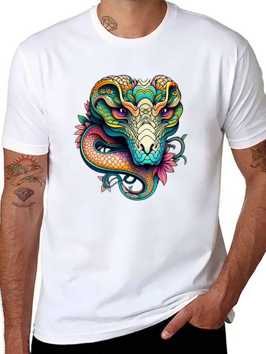 Cobra Graphic T-Shirt - Vivid Snake Design