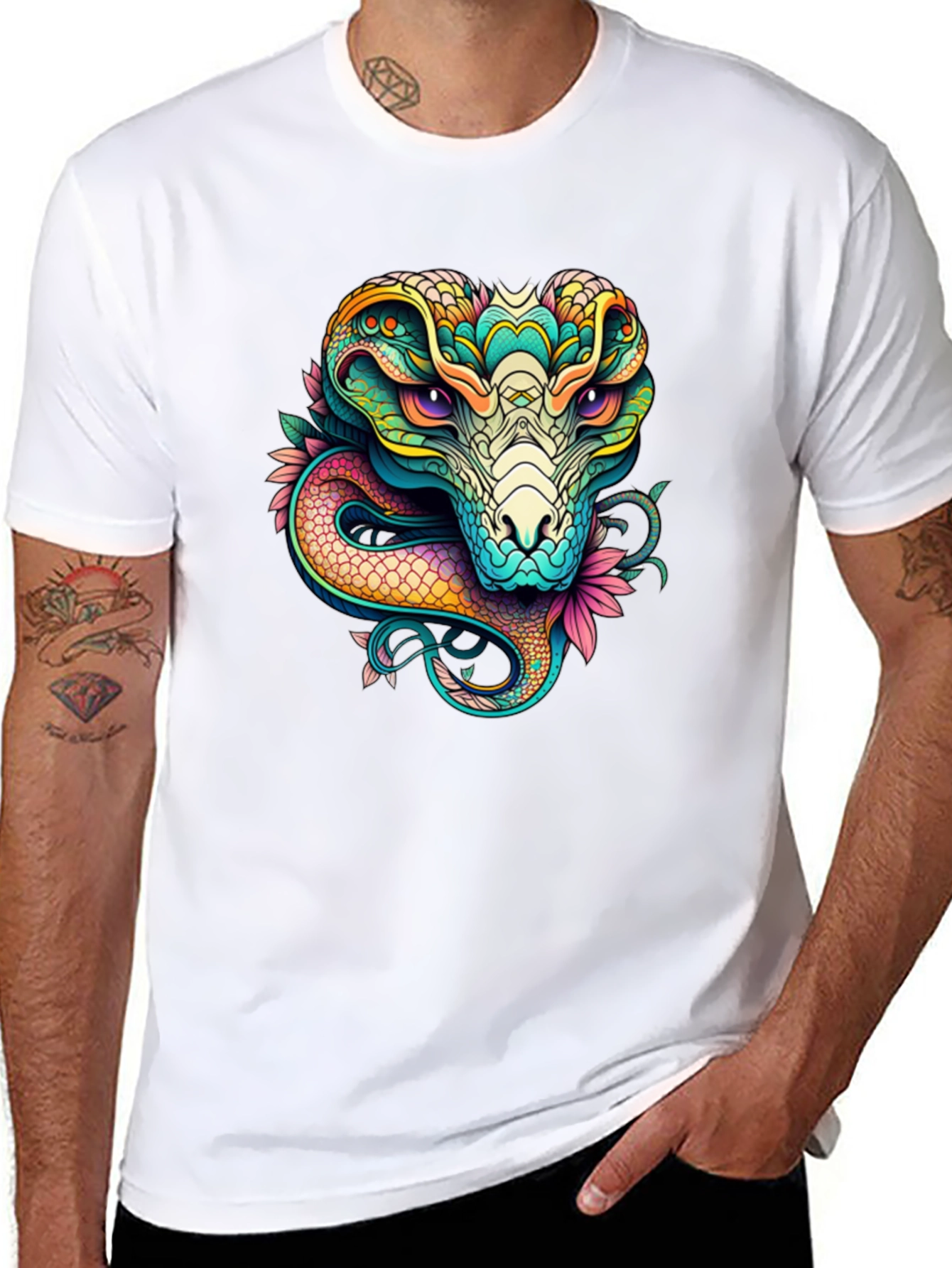 Cobra Graphic T-Shirt - Vivid Snake Design