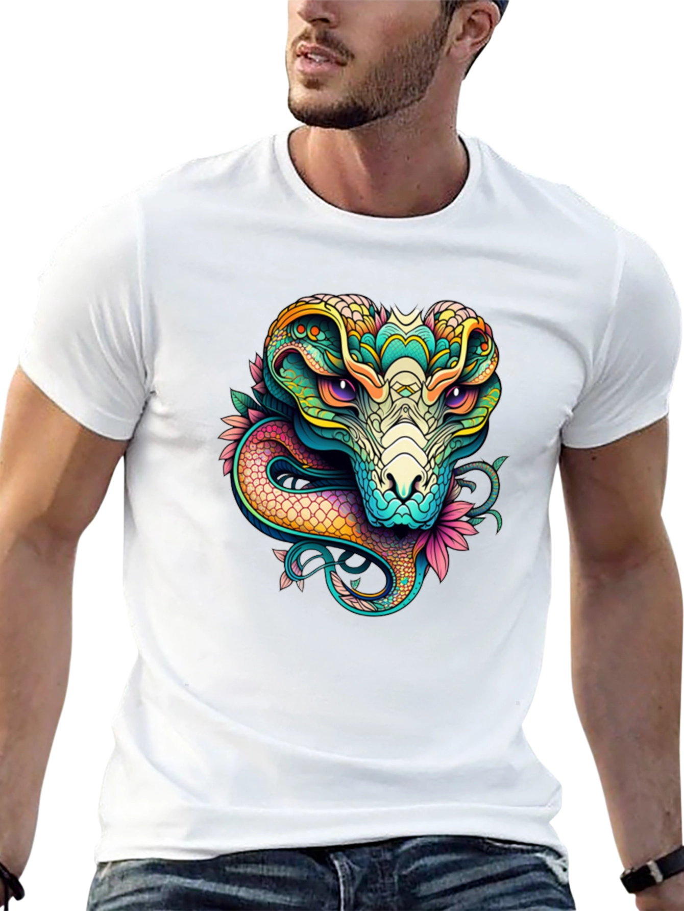 Cobra Graphic T-Shirt - Vivid Snake Design