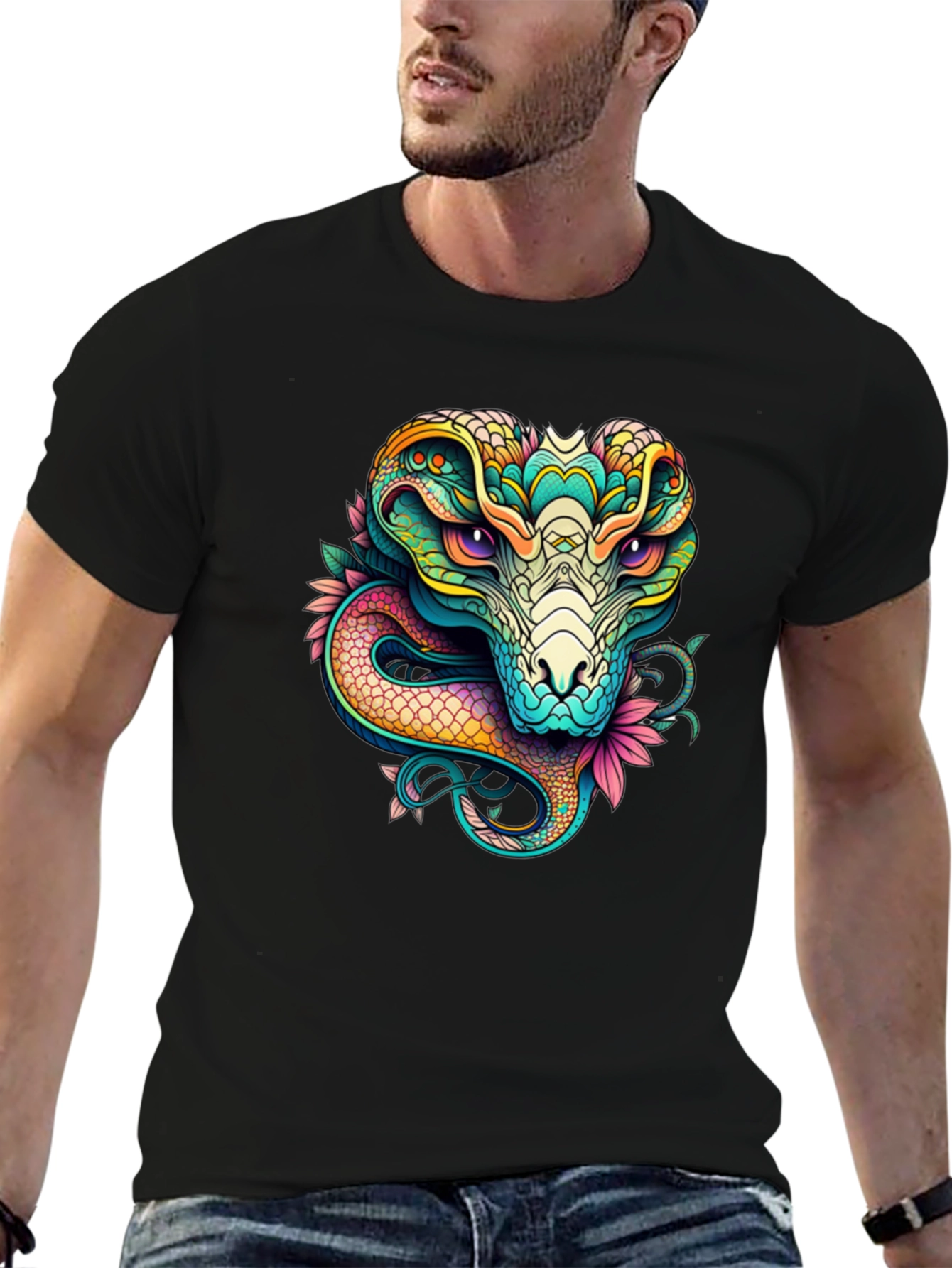 Cobra Graphic T-Shirt - Vivid Snake Design