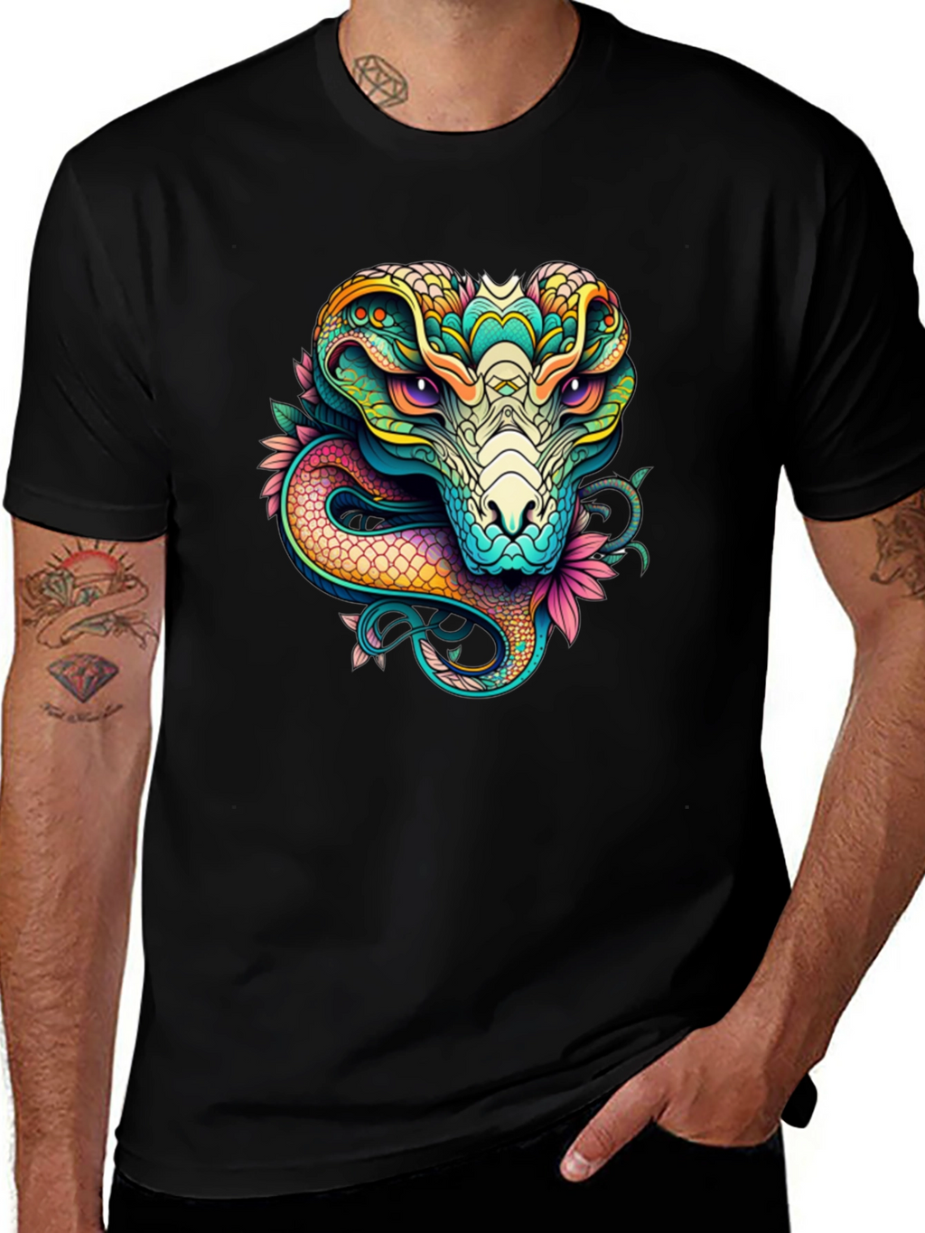 Cobra Graphic T-Shirt - Vivid Snake Design