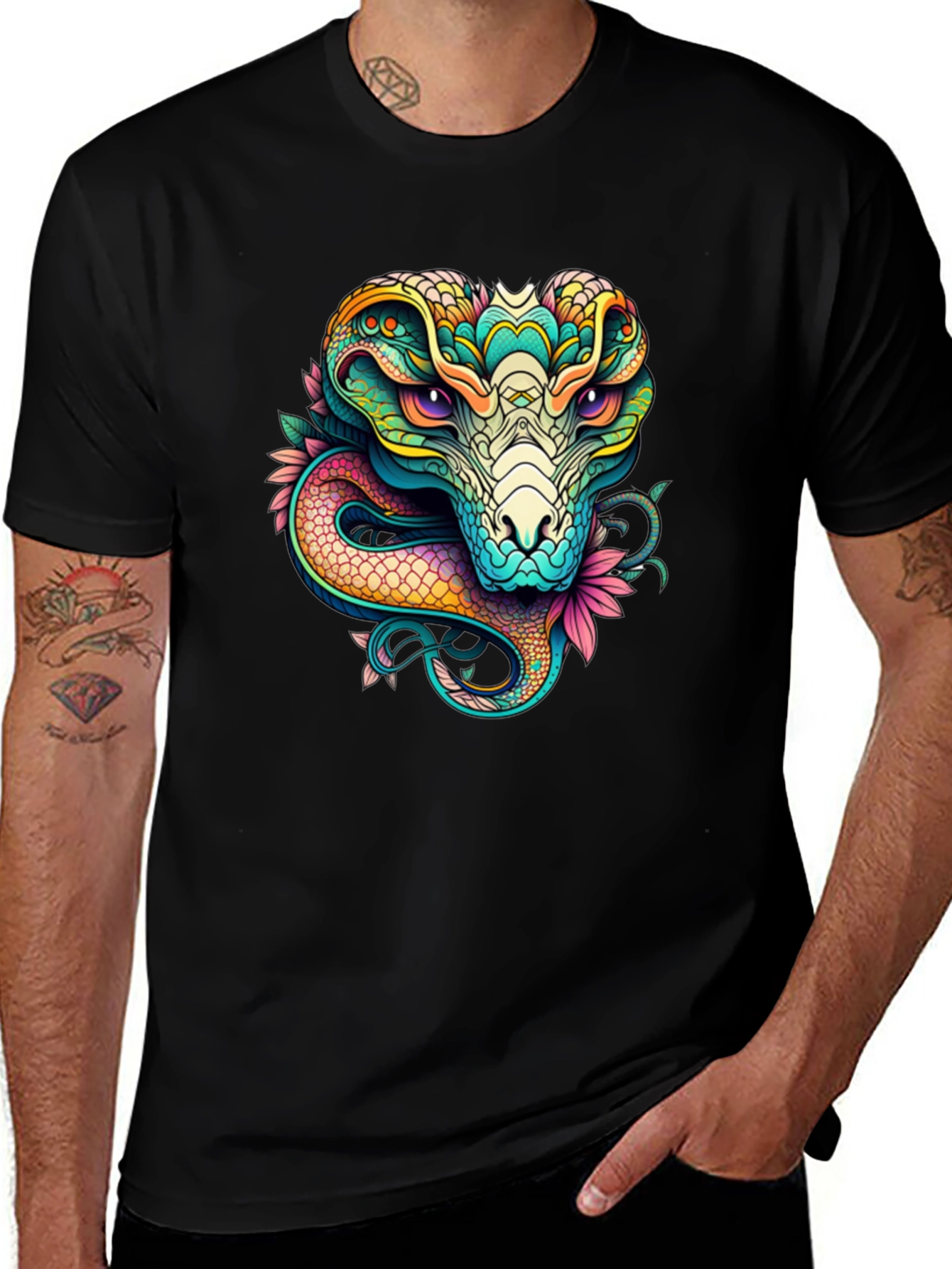 Cobra Graphic T-Shirt - Vivid Snake Design