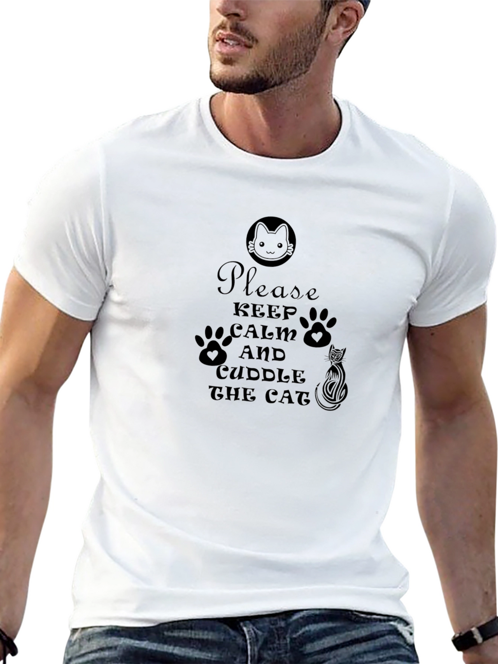 Keep Calm & Cuddle Cat T-Shirt