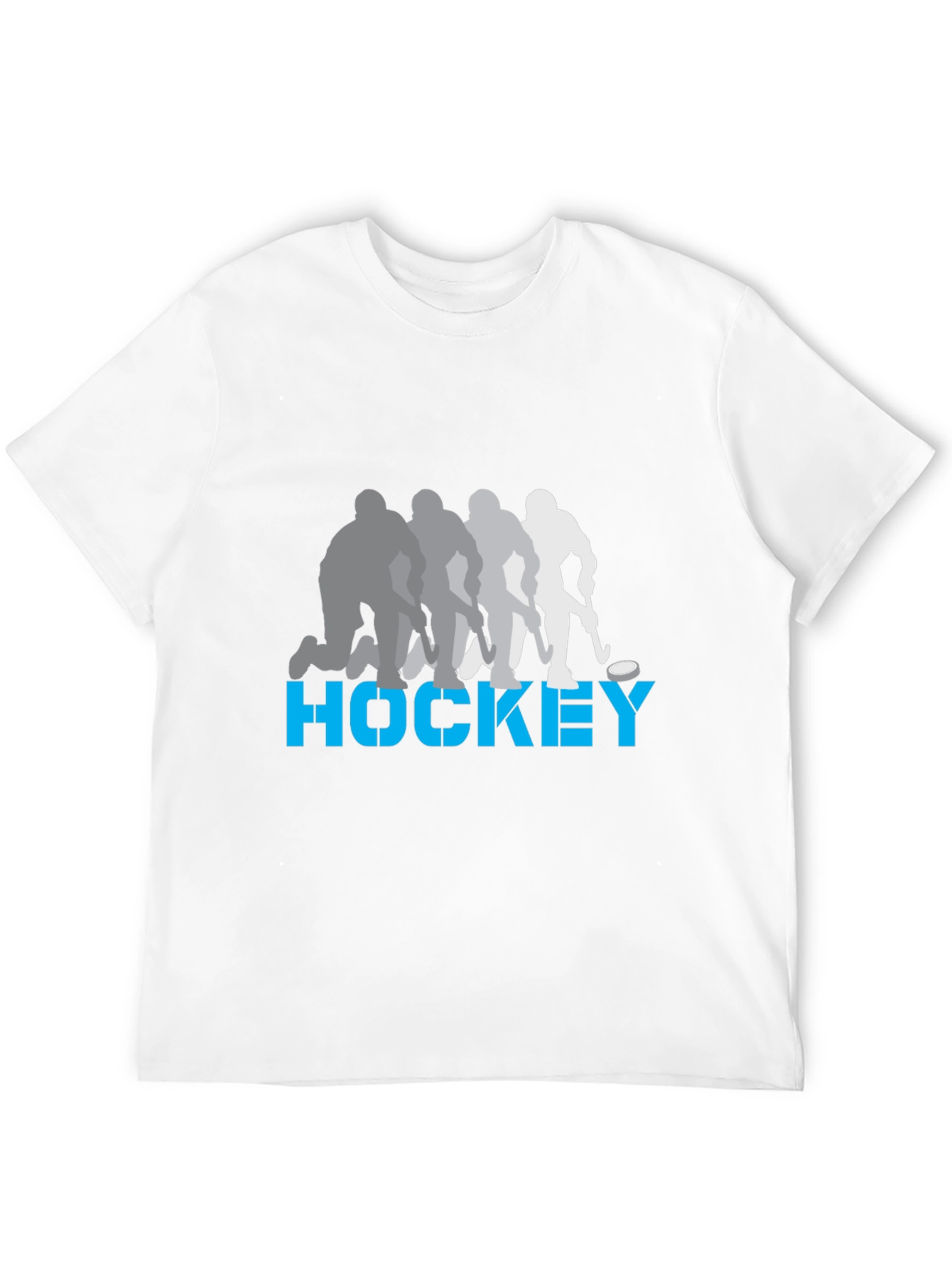 Hockey Player Silhouette Graphic T-Shirt