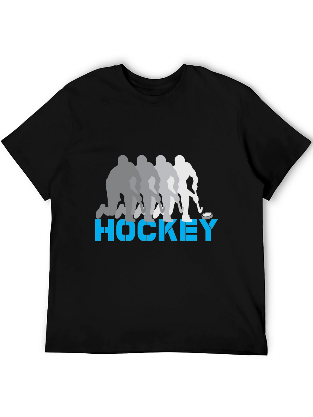 Hockey Player Silhouette Graphic T-Shirt