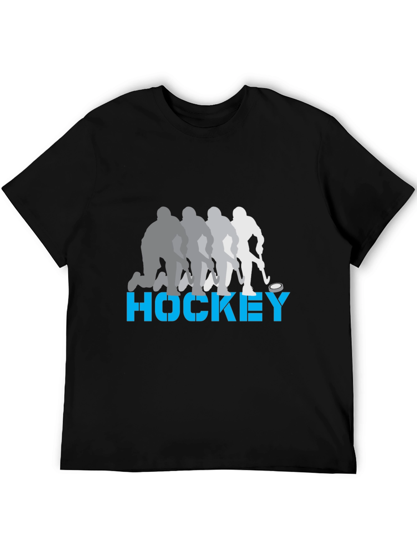 Hockey Player Silhouette Graphic T-Shirt