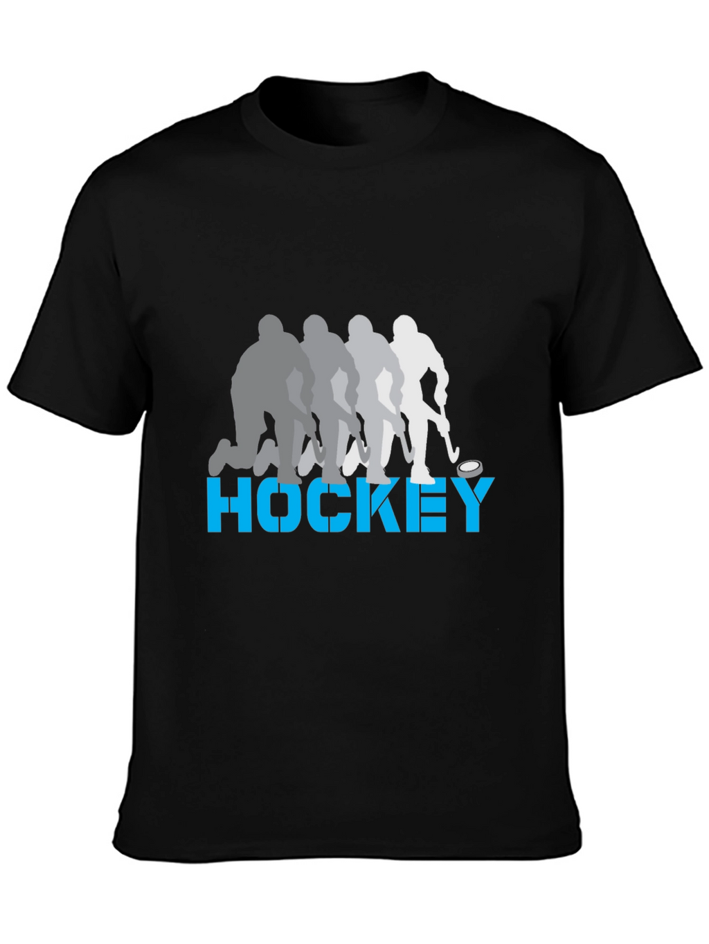 Hockey Player Silhouette Graphic T-Shirt