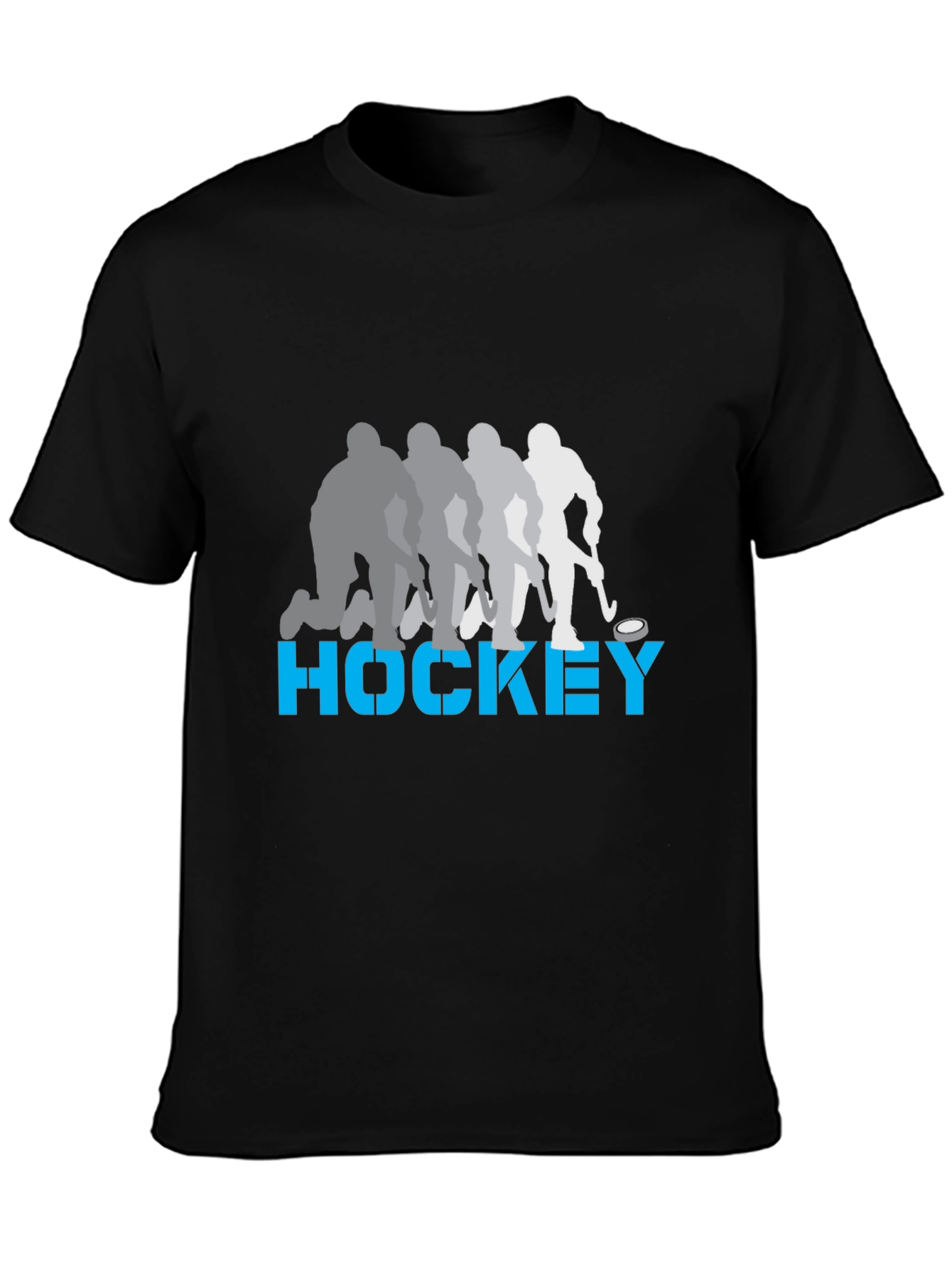 Hockey Player Silhouette Graphic T-Shirt