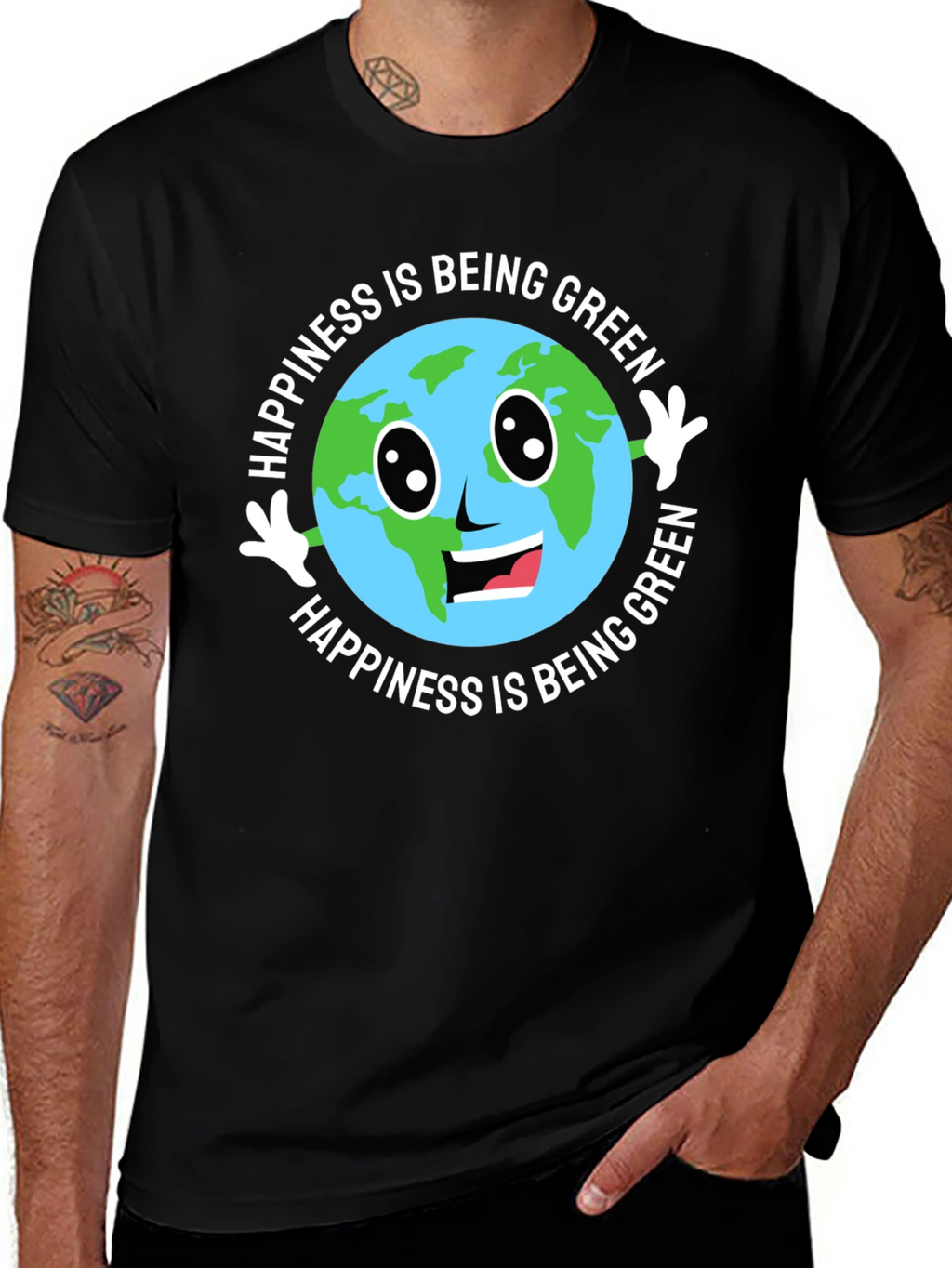 Happiness Is Being Green Earth T-Shirt