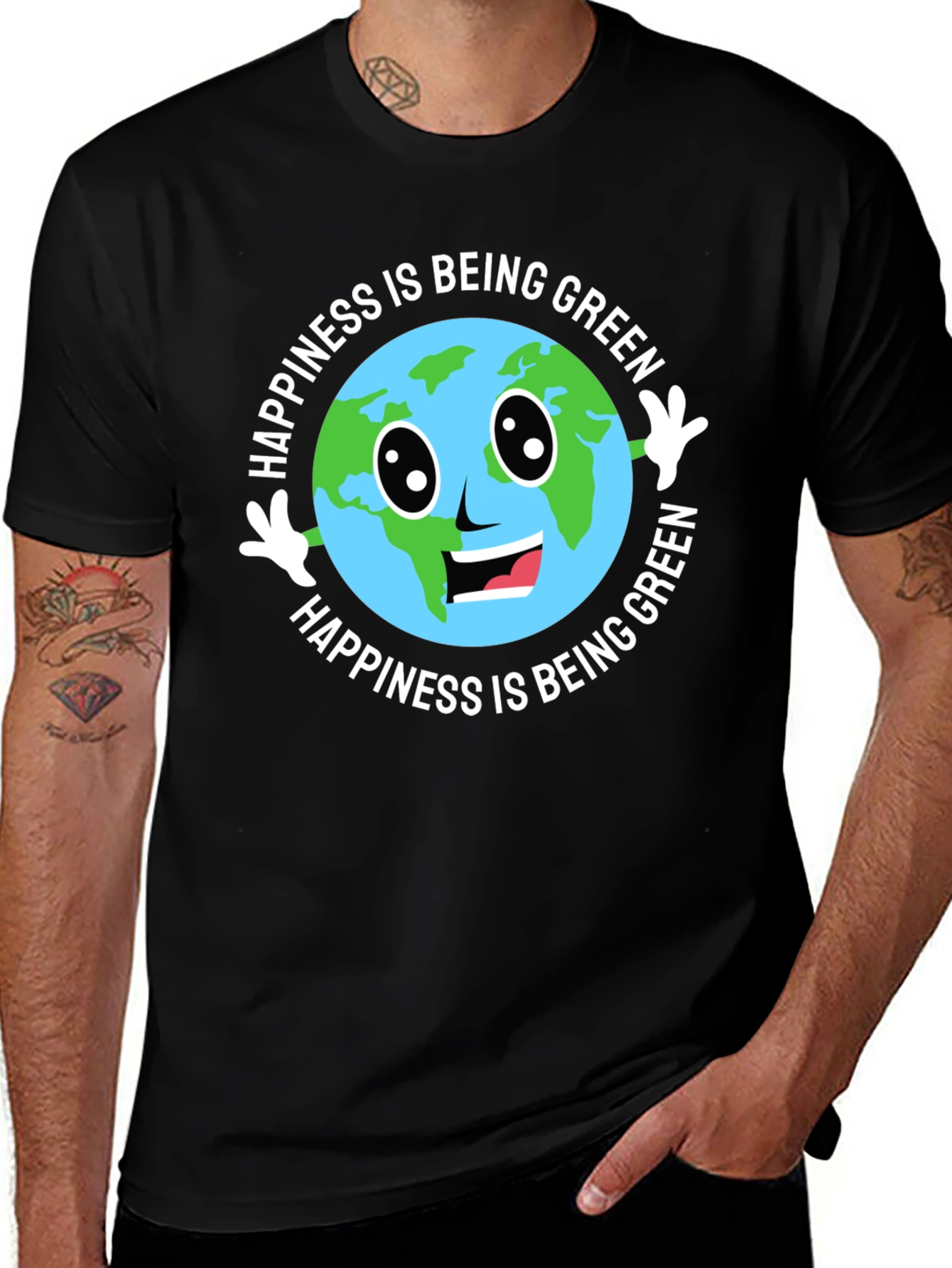 Happiness Is Being Green Earth T-Shirt