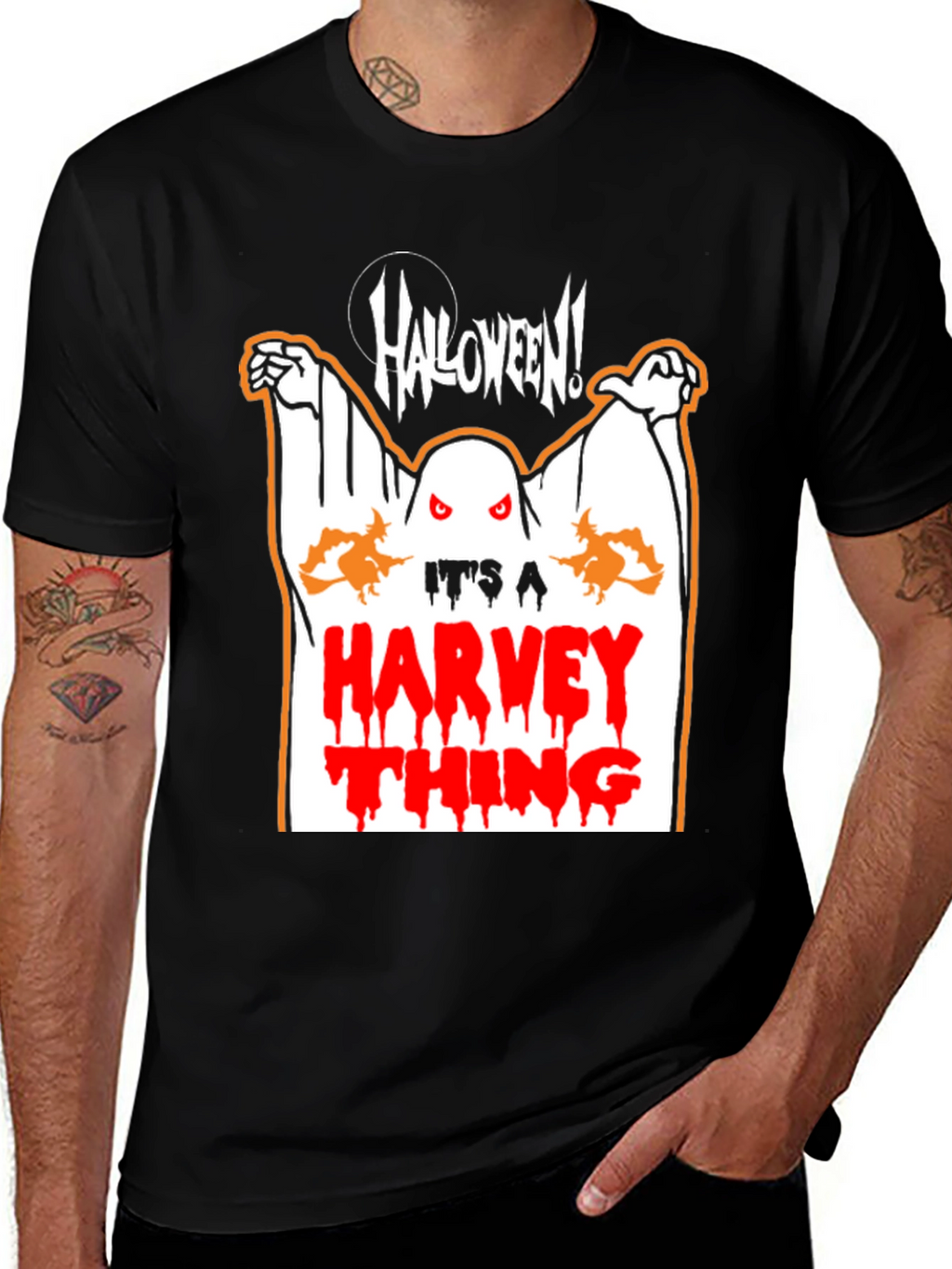 Halloween Harvey Ghost Graphic Tee