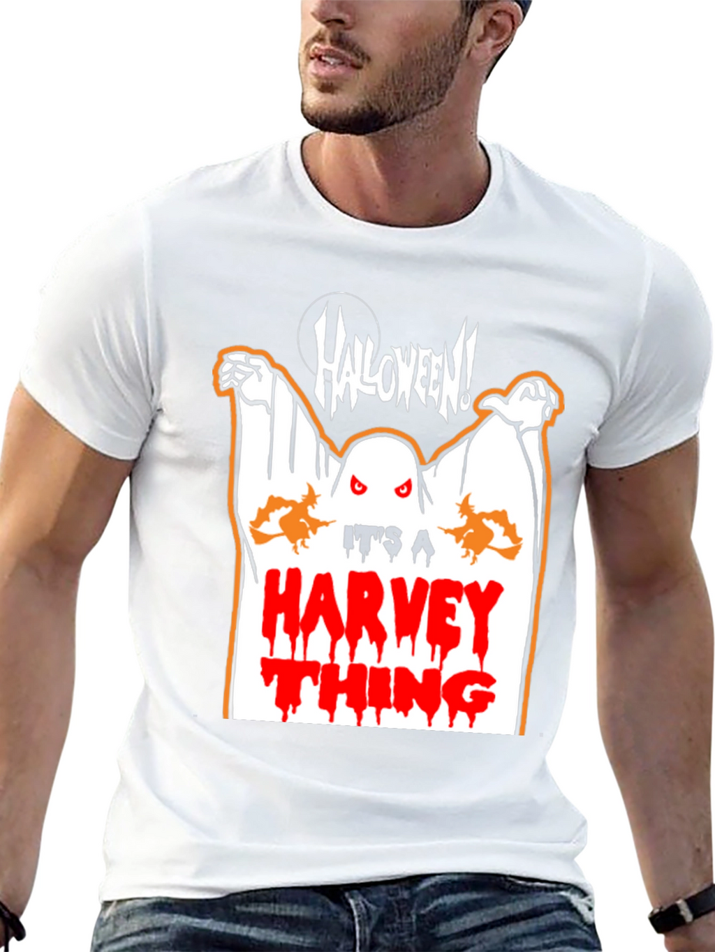 Halloween Harvey Ghost Graphic Tee