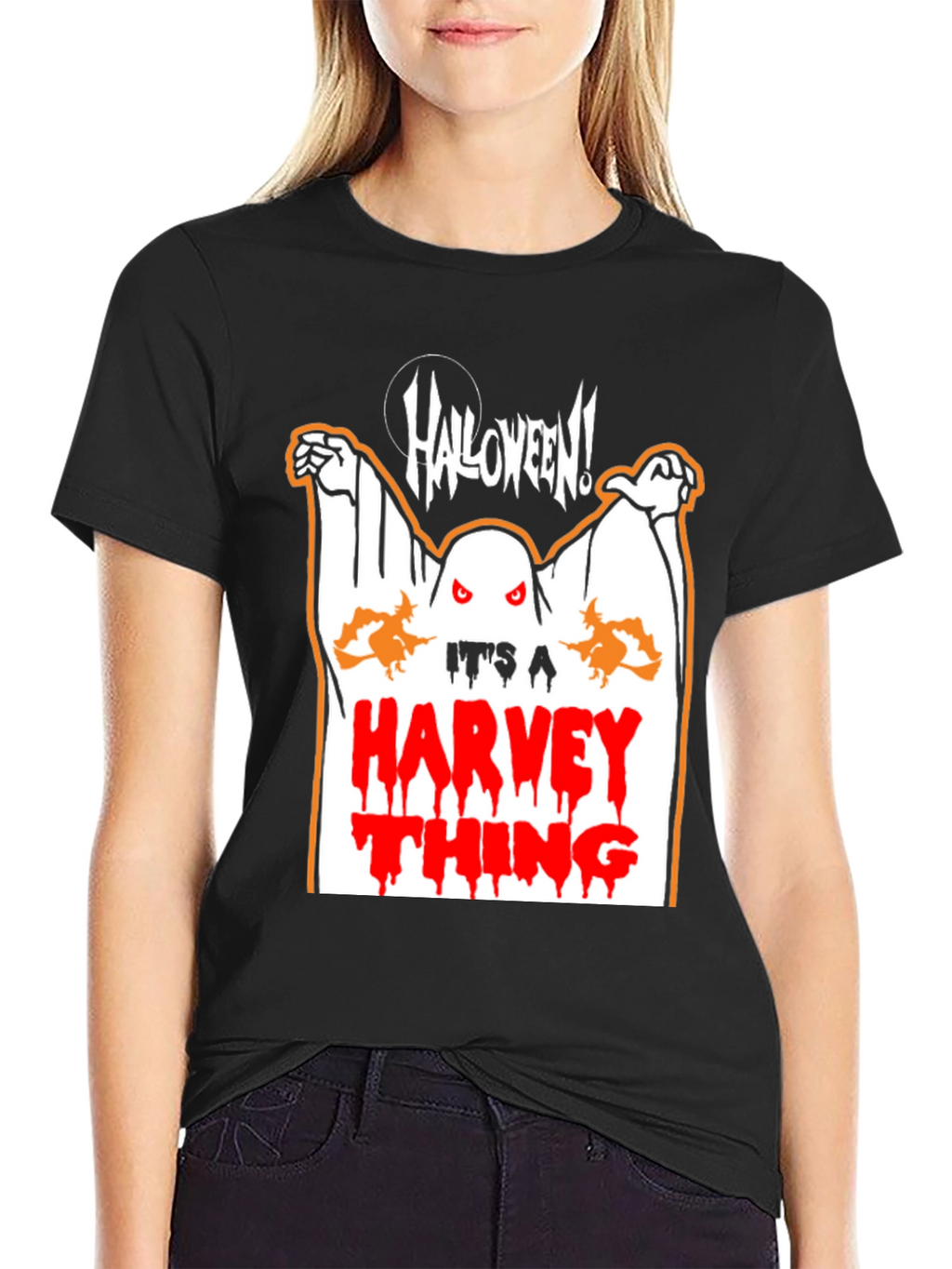 Halloween Harvey Ghost Graphic Tee
