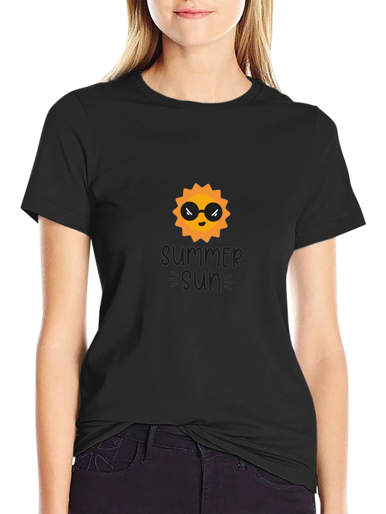 Summer Sun Graphic Tee - Black T-Shirt