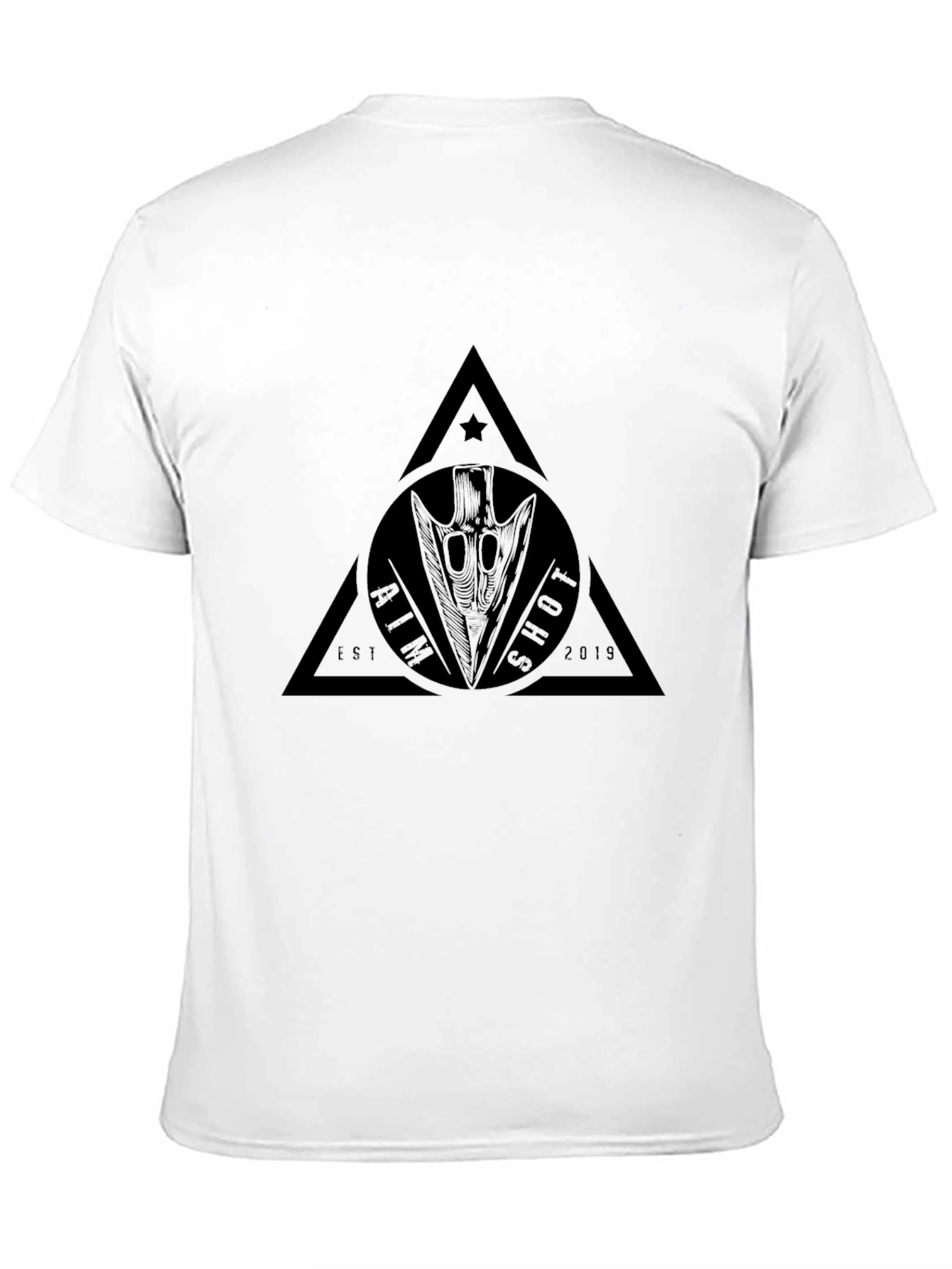 Mens Black T-Shirt with Aim Shot Graphic