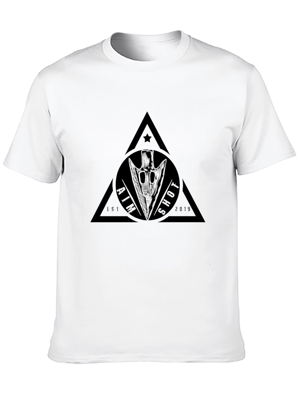Mens Black T-Shirt with Aim Shot Graphic