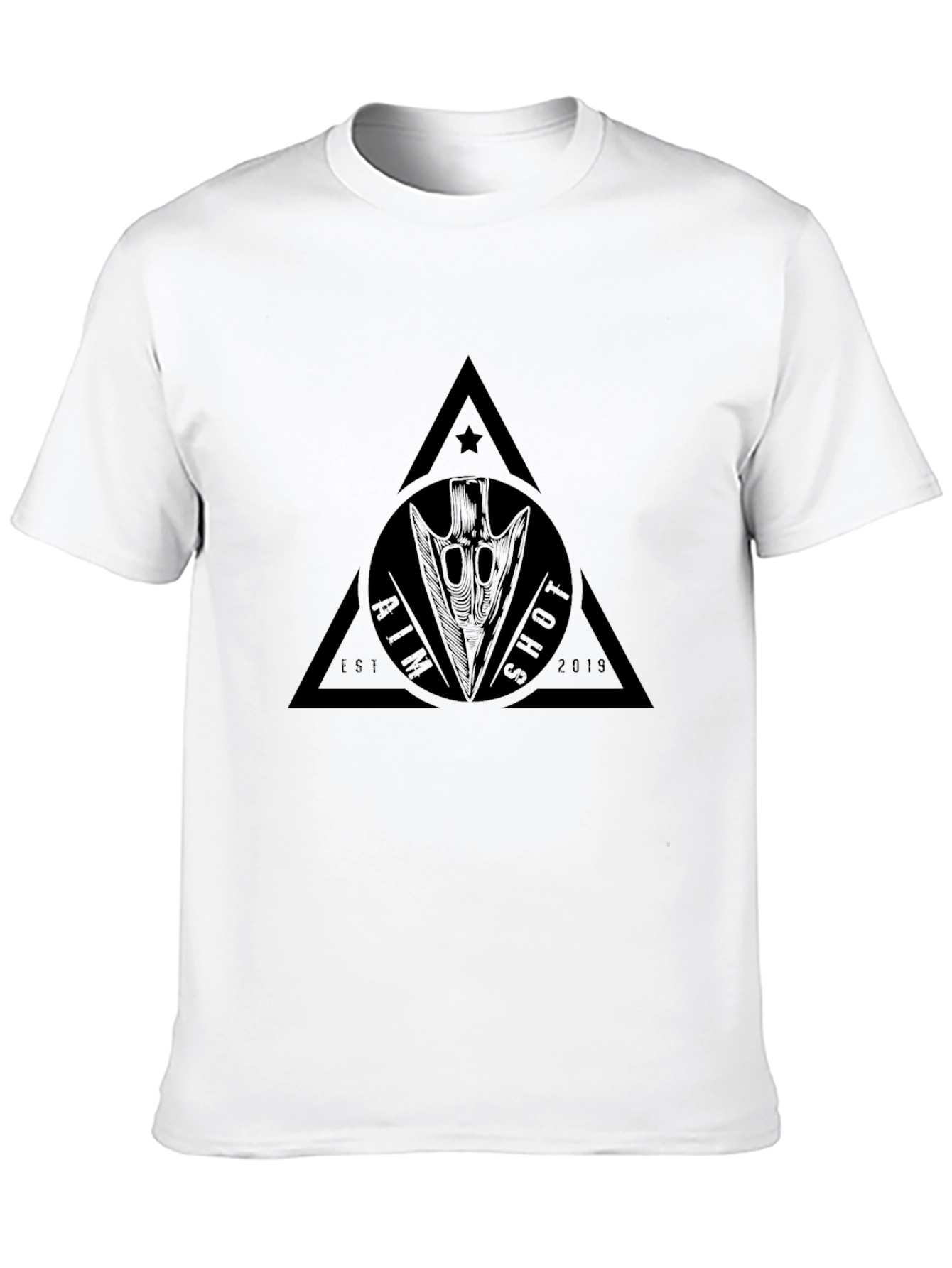Mens Black T-Shirt with Aim Shot Graphic