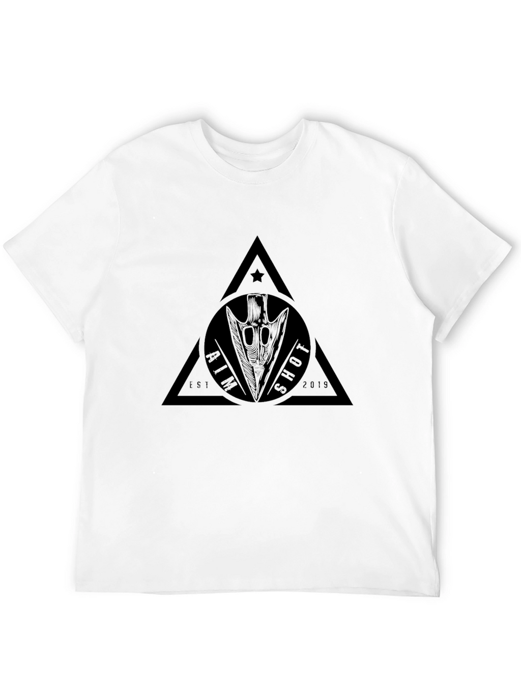 Mens Black T-Shirt with Aim Shot Graphic