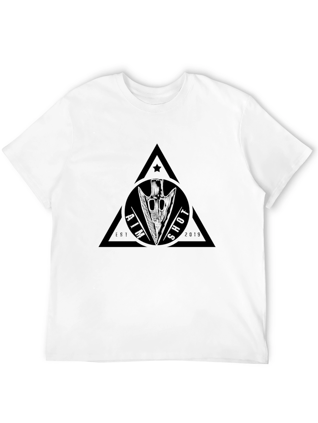 Mens Black T-Shirt with Aim Shot Graphic