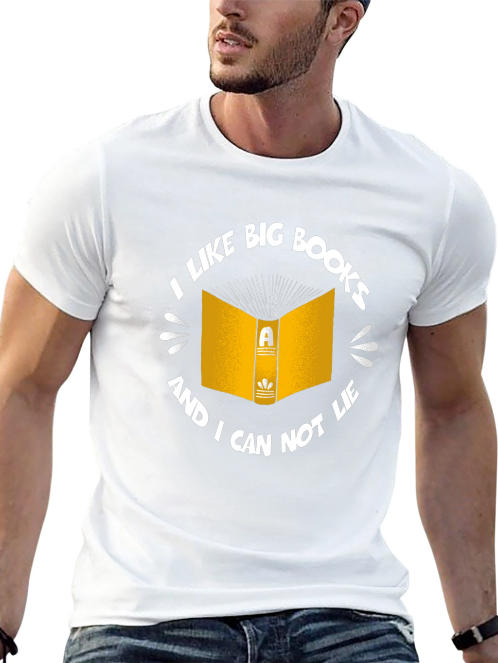 Funny I Like Big Books Black T-Shirt