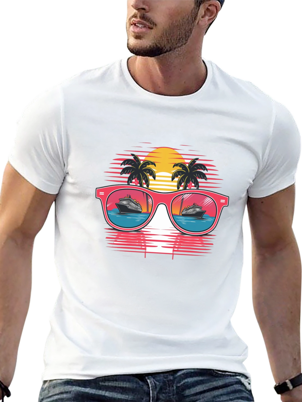 Retro Cruise Sunglasses Graphic Tee