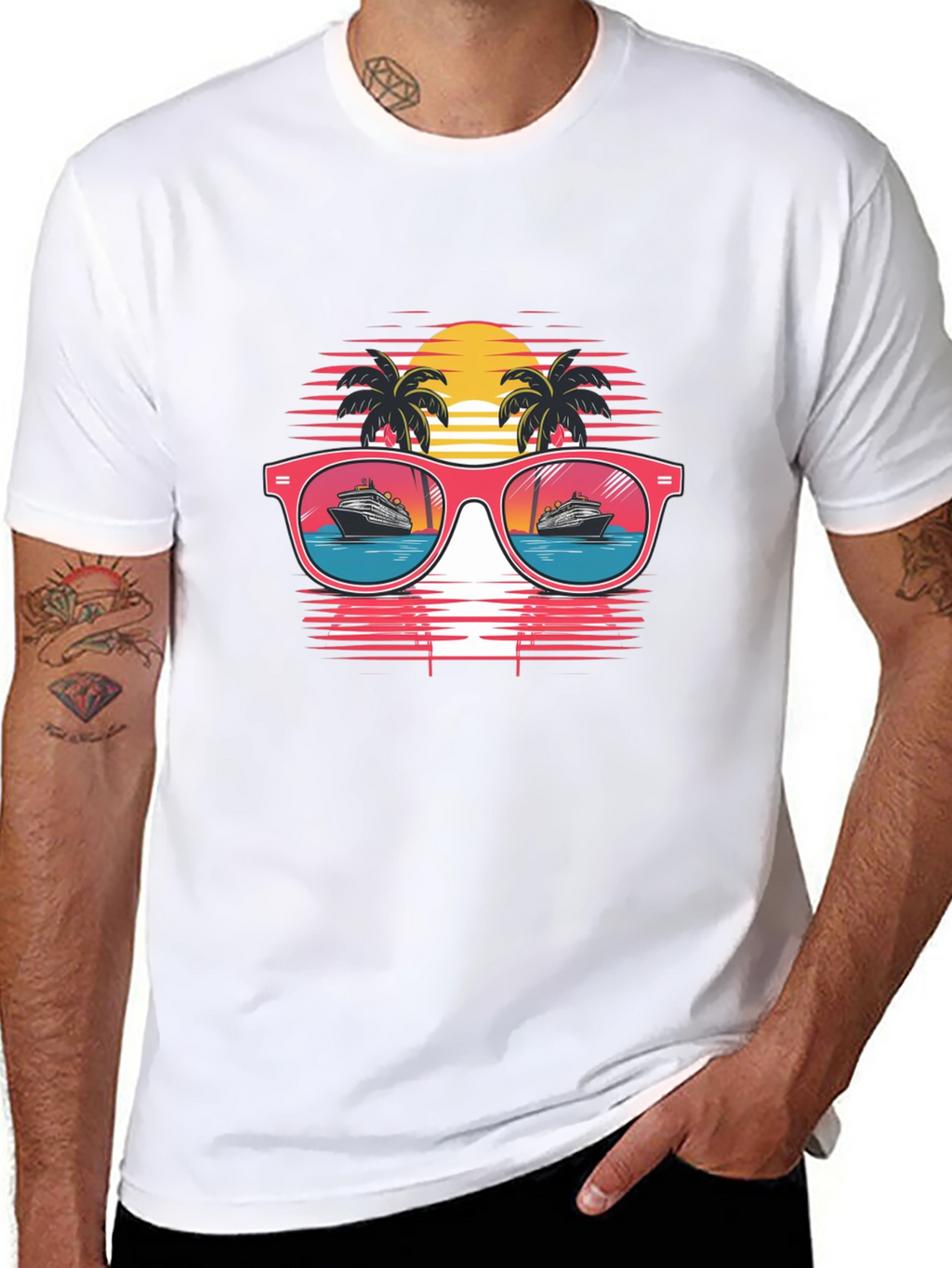 Retro Cruise Sunglasses Graphic Tee