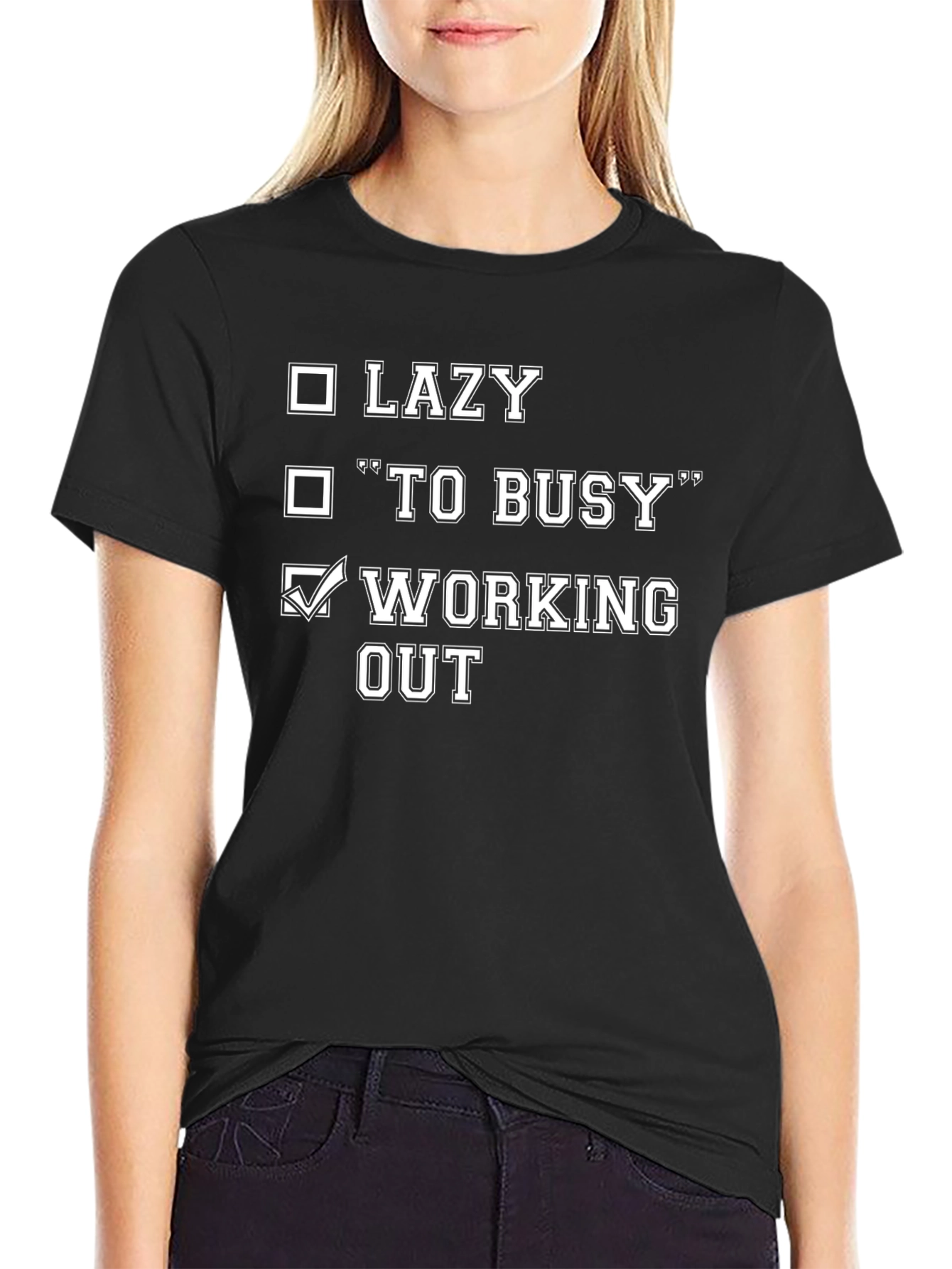 Funny Workout Motivation T-Shirt - Lazy? Working Out!