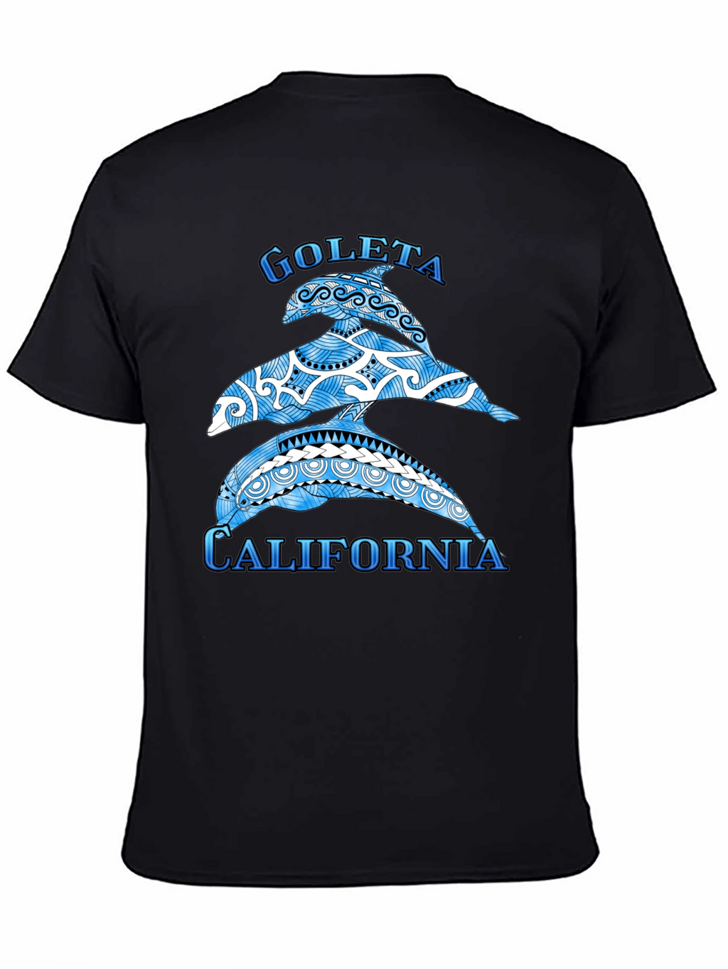 Goleta California Dolphin T-Shirt - Black