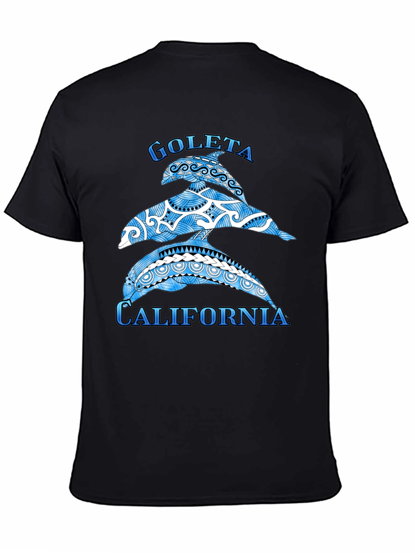 Goleta California Dolphin T-Shirt - Black