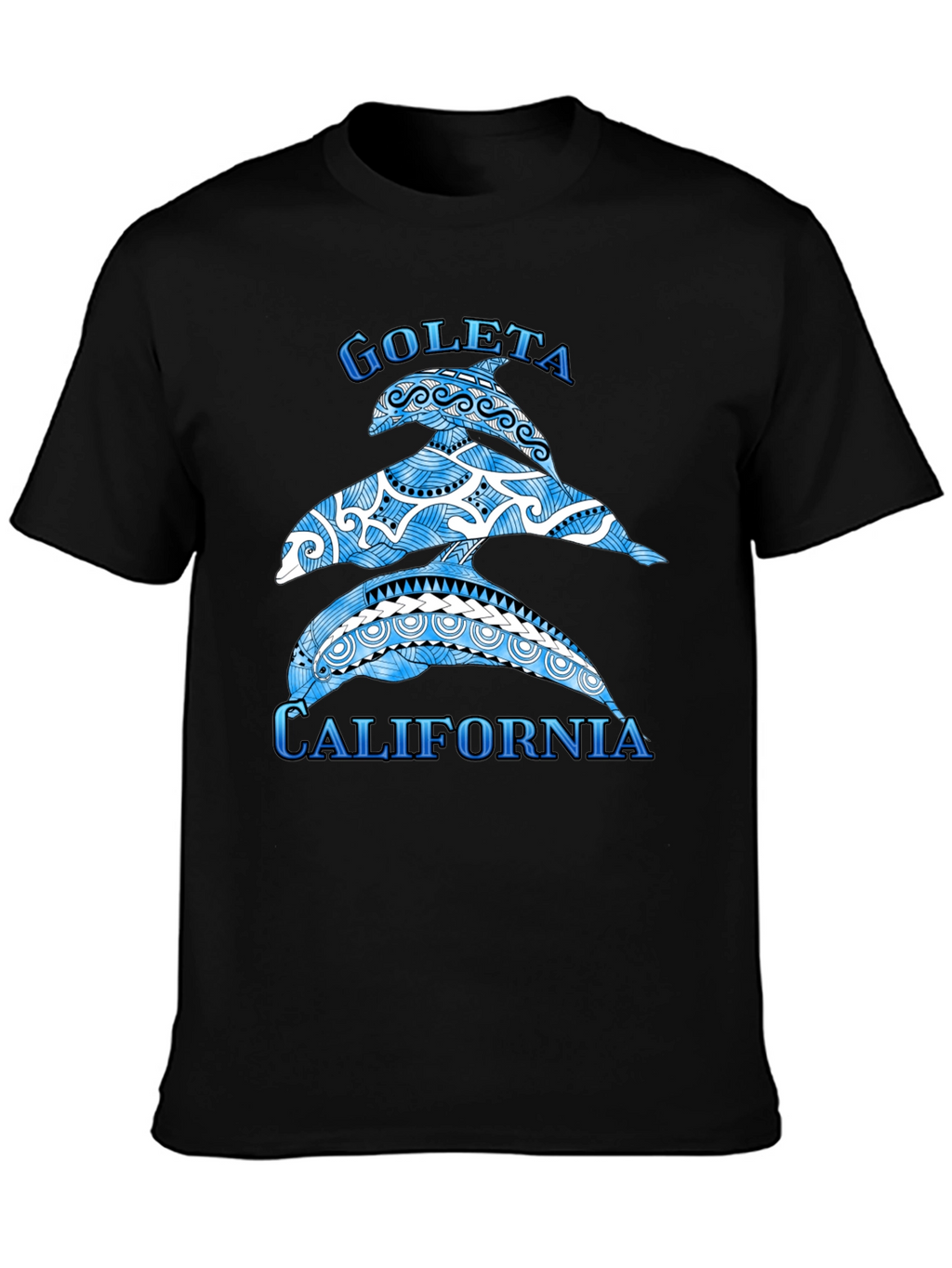 Goleta California Dolphin T-Shirt - Black