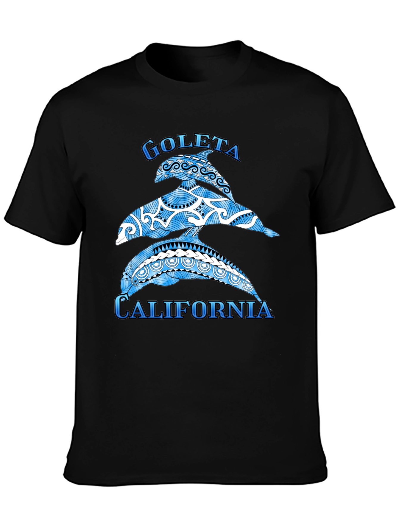 Goleta California Dolphin T-Shirt - Black