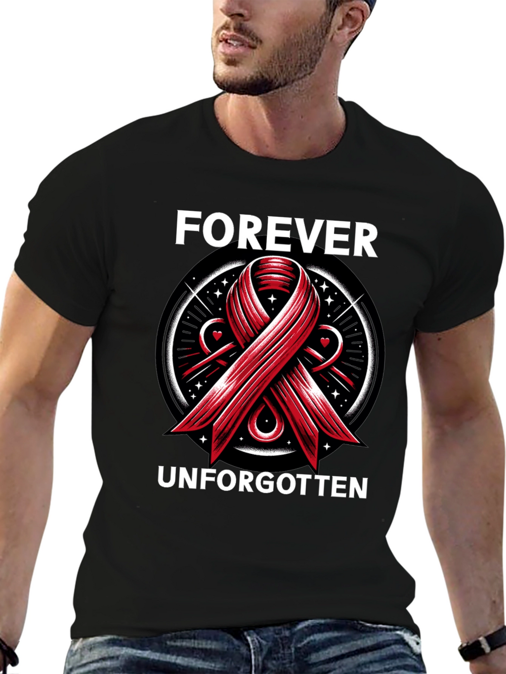Forever Unforgotten Ribbon Graphic Tee