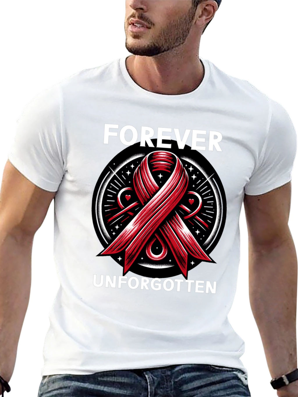 Forever Unforgotten Ribbon Graphic Tee