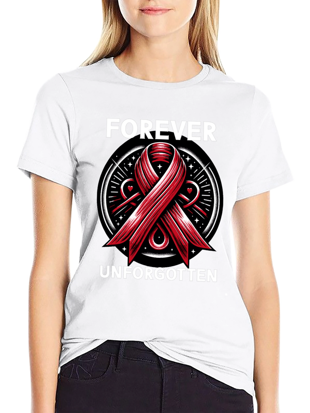 Forever Unforgotten Ribbon Graphic Tee