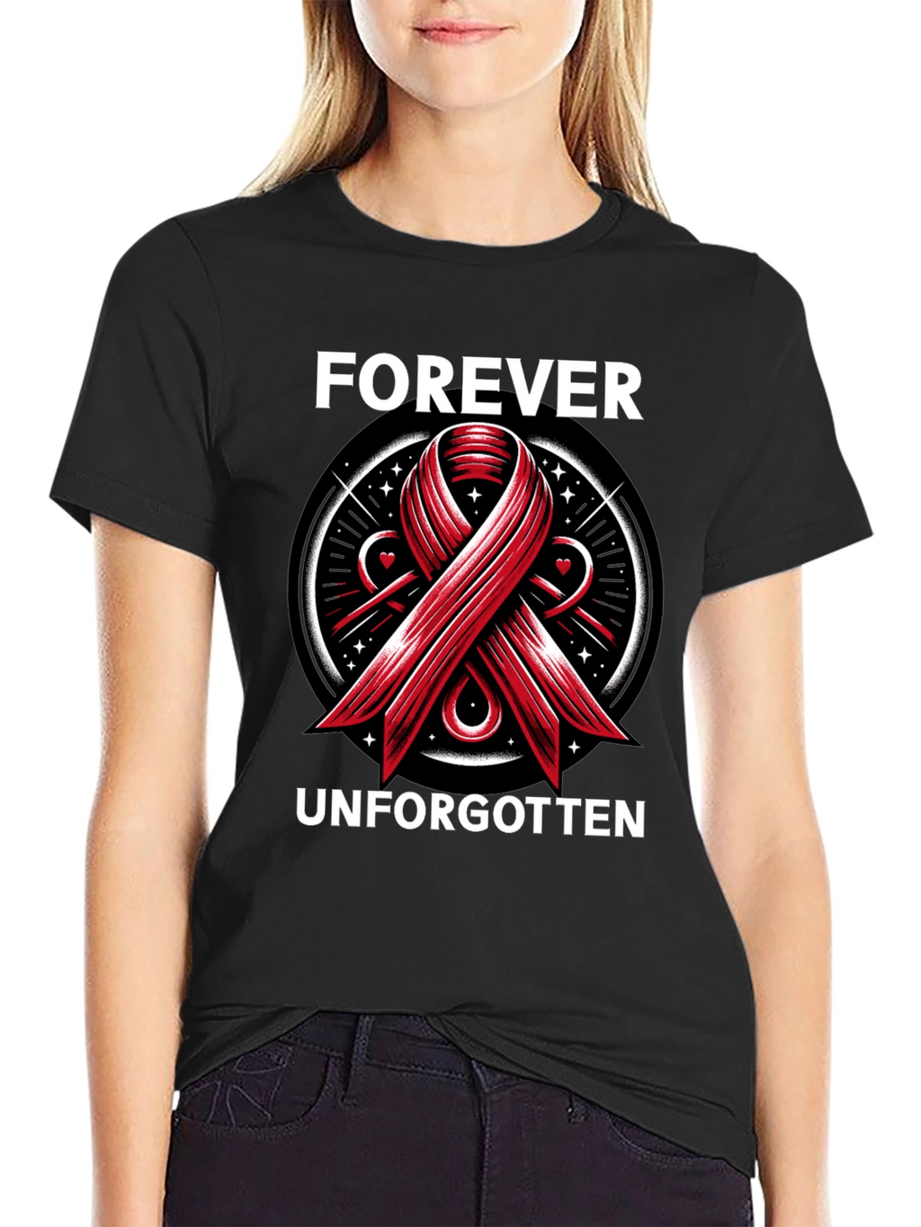 Forever Unforgotten Ribbon Graphic Tee