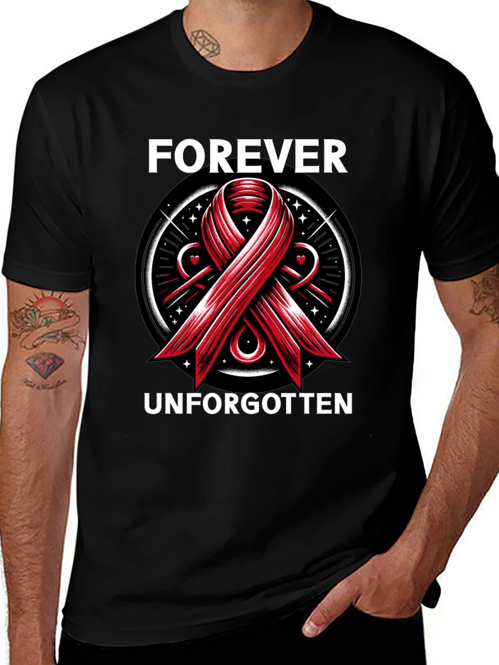 Forever Unforgotten Ribbon Graphic Tee